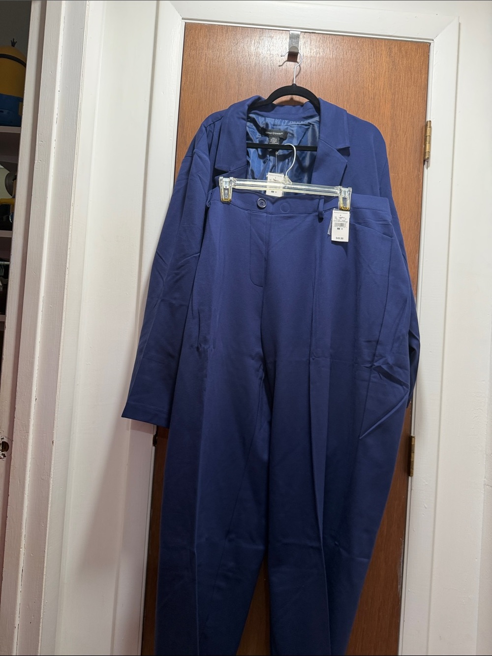 Ashley Stewart coordinated women’s suit in a rich royal blue/cobalt blue color.